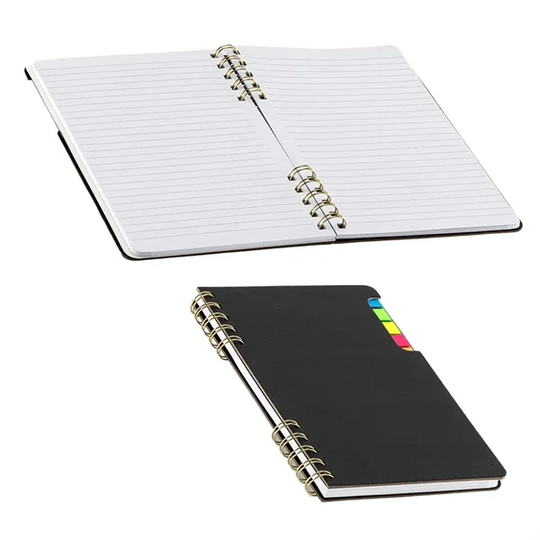 Recycled Spiral Notebook with Sticky Flags... from ASI 36730 Ariel Premium Supply Inc