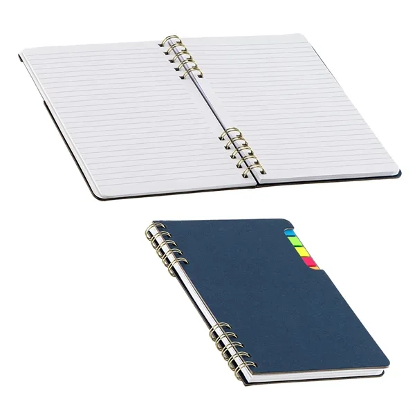 Recycled Spiral Notebook with Sticky Flags... from ASI 36730 Ariel Premium Supply Inc