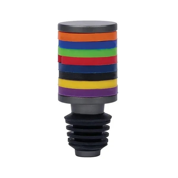 Rocco Aluminum Bottle Stopper with Glass Markers... from ASI 67866 Logomark/Valumark