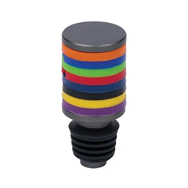 Rocco Aluminum Bottle Stopper with Glass Markers... from ASI 67866 Logomark/Valumark
