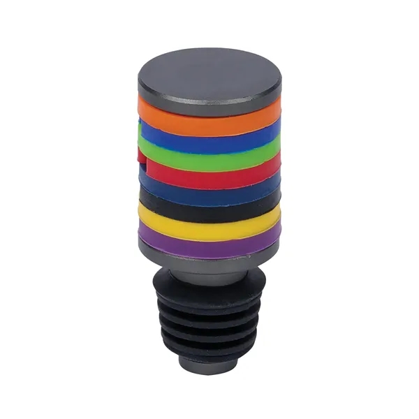Rocco Aluminum Bottle Stopper with Glass Markers... from ASI 67866 Logomark/Valumark