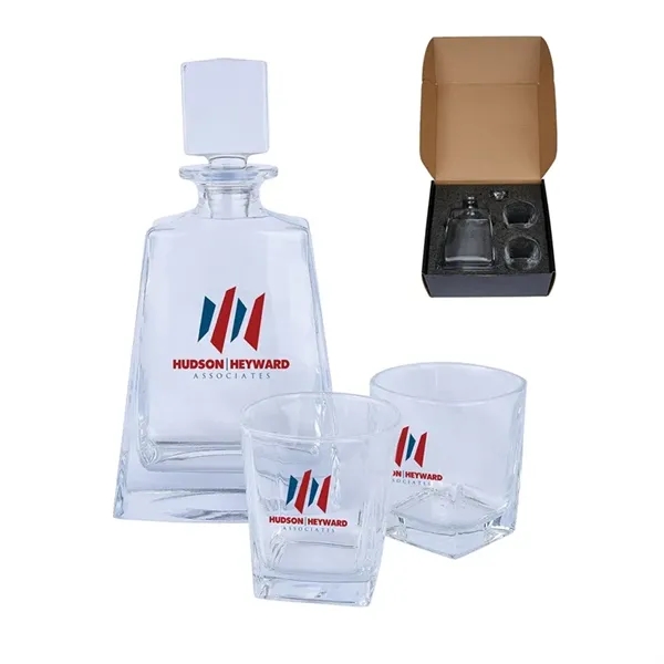 Wellington Baron Whiskey Decanter & Glasses Set... from ASI 67866 Logomark/Valumark