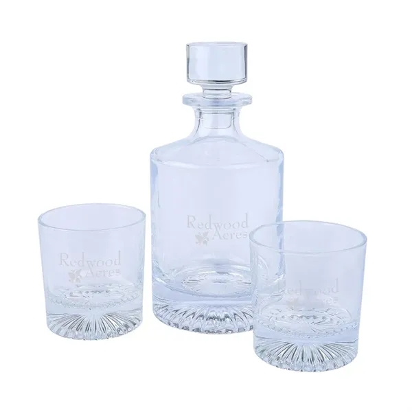 Wellington Kingsley Whiskey Decanter & Glasses Set... from ASI 67866 Logomark/Valumark