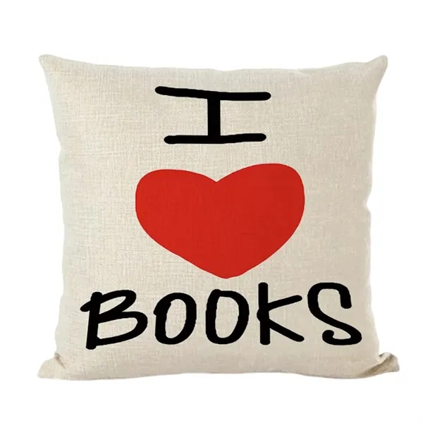 Cotton linen throw pillow cover plus full color digital print on... from ASI 37218 Athena Promo (tm)