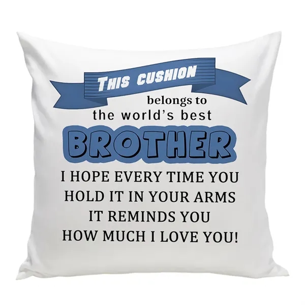 Short plush throw pillow cover plus full color digital print on... from ASI 37218 Athena Promo (tm)