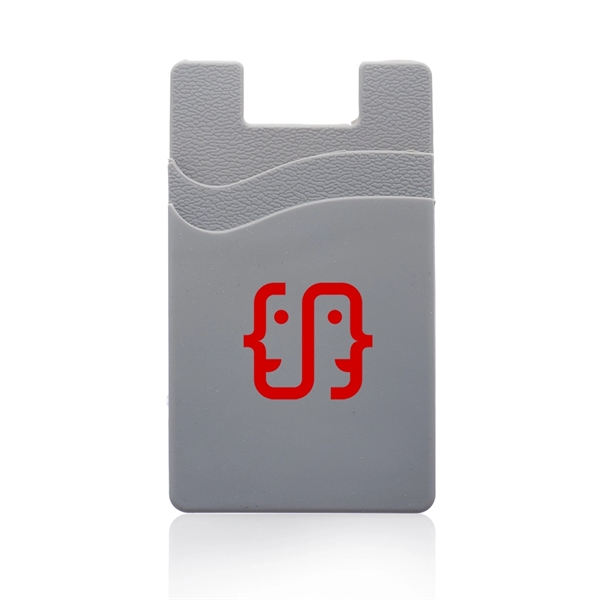 Silicone phone wallet with two standard size card holders and strong... from ASI 39552 BEL Promo