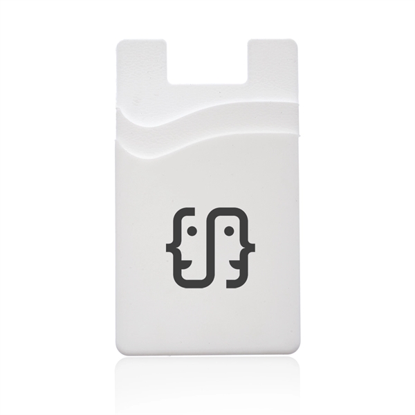 Silicone phone wallet with two standard size card holders and strong... from ASI 39552 BEL Promo