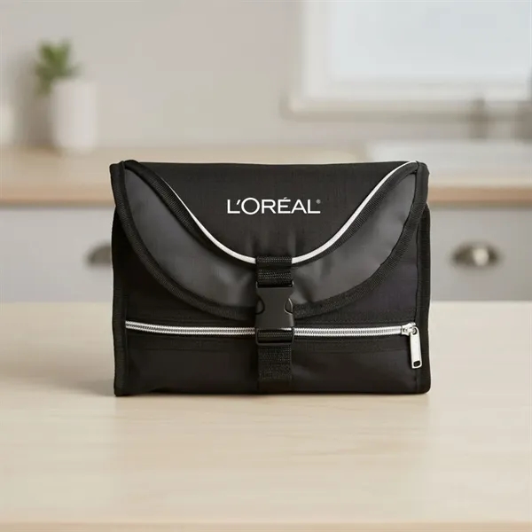 Toiletry bag with zippered mesh pocket, 600 denier polyester.... from ASI 84592 St Regis Group