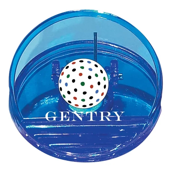 Round shape clip, spring loaded hinge and magnet on back side.... from ASI 61125 Hit Promotional Products / Hit®