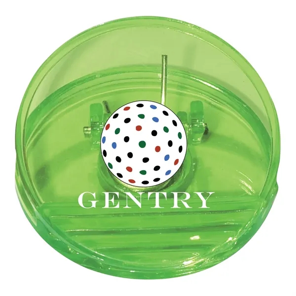 Round shape clip, spring loaded hinge and magnet on back side.... from ASI 61125 Hit Promotional Products / Hit®