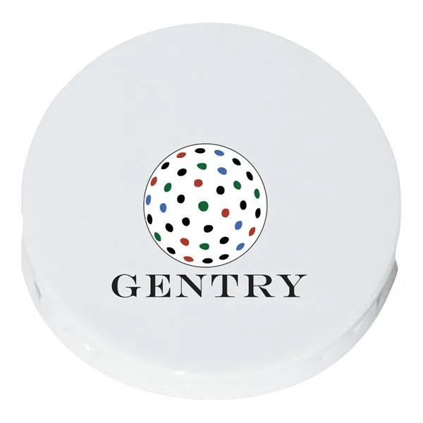 Round shape clip, spring loaded hinge and magnet on back side.... from ASI 61125 Hit Promotional Products / Hit®