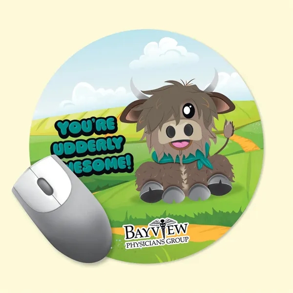 8" Round x1/4"-Fabric Mouse Pad-Made in the USA with brilliant, full... from ASI 49716 Digispec & CounterPoint / DIGISPEC®