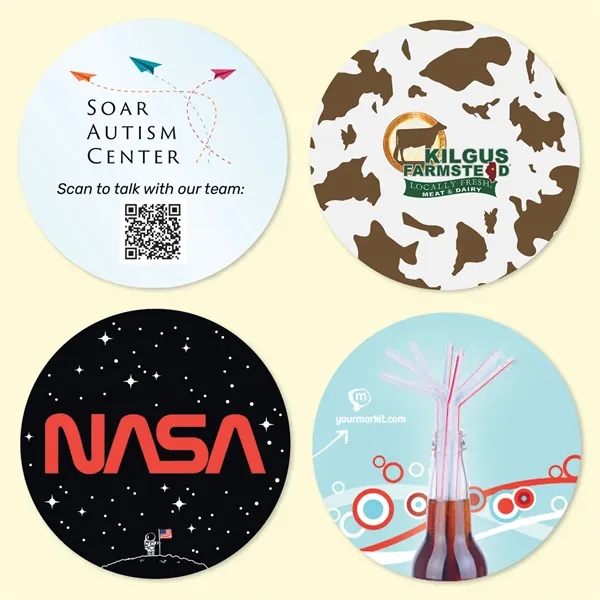 3.6" Round x 1/16"-Drink Coaster-Made in the USA with brilliant, full... from ASI 49716 Digispec & CounterPoint / DIGISPEC®