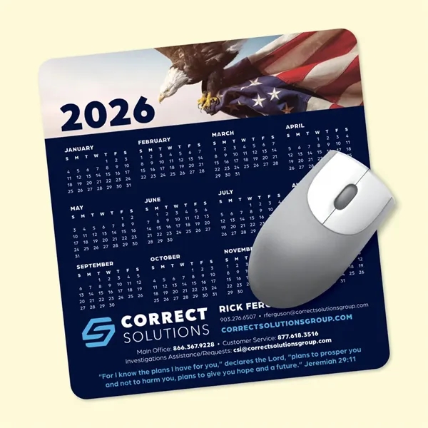 7.5" x 8" x 1/16" - Hard Surface Calendar Mouse Pad-Made... from ASI 49716 Digispec & CounterPoint / DIGISPEC®