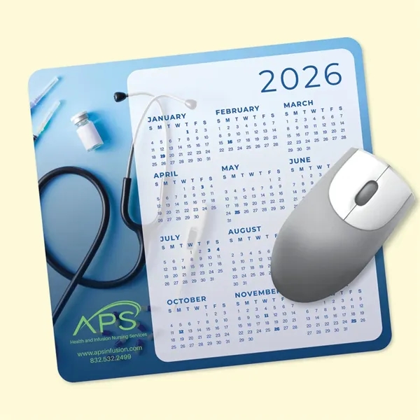 7.5 x 8 x 1/8- Fabric Calendar Mouse Pad - Made... from ASI 49716 Digispec & CounterPoint / DIGISPEC®