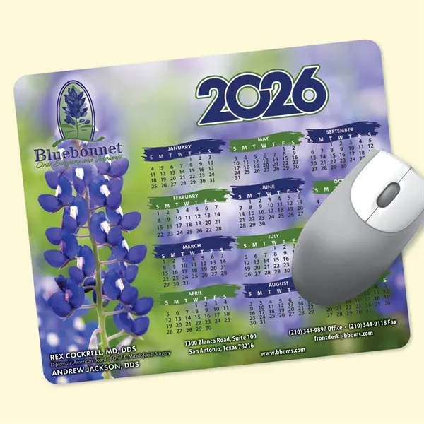 8 x 9.5 x 1/8- Fabric Calendar Mouse Pad-Made in the... from ASI 49716 Digispec & CounterPoint / DIGISPEC®