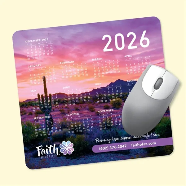 7.5" x 8" x 1/8" - Hard Surface Calendar Mouse Pad-Made... from ASI 49716 Digispec & CounterPoint / DIGISPEC®