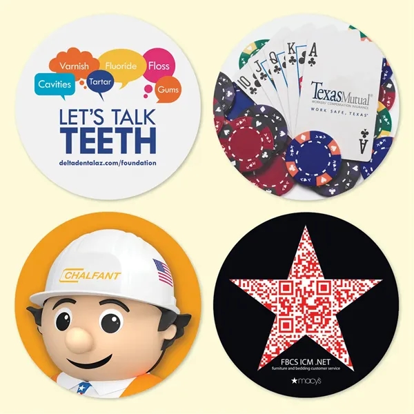 Heavy Duty 3.6" Round x 1/8"- Hard Surface Drink Coaster-Made in... from ASI 49716 Digispec & CounterPoint