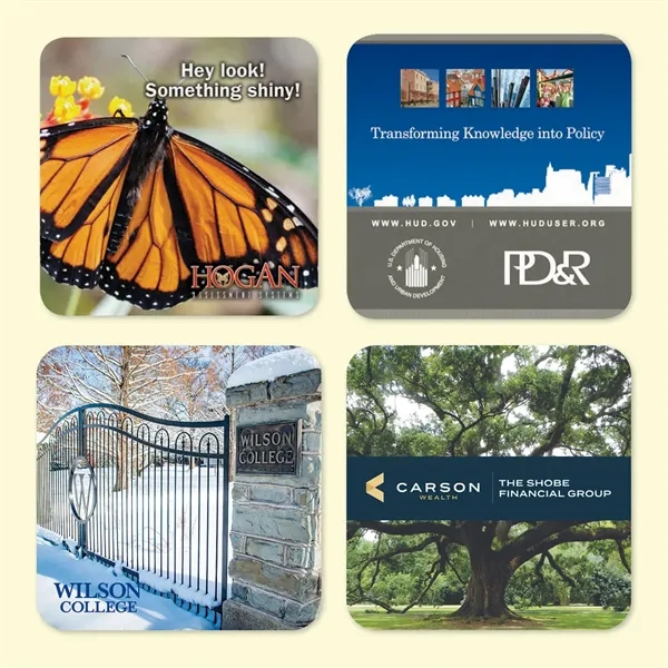 Heavy Duty 3.6" x 3.6" x 1/8"- Hard Surface Drink Coaster-Made... from ASI 49716 Digispec & CounterPoint