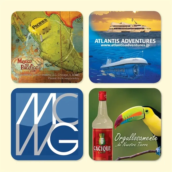 3.6" x 3.6" x 1/16"-Hard Surface Drink Coaster-Made in the USA... from ASI 49716 Digispec & CounterPoint