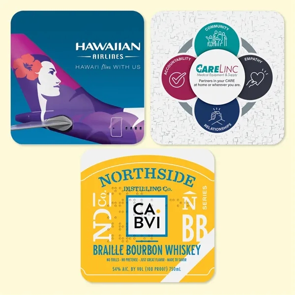 4" x 4" x 1/8"- Hard Surface Drink Coaster-Made in the... from ASI 49716 Digispec & CounterPoint