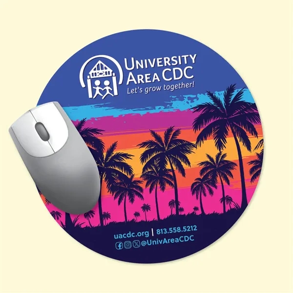 8" Round x 1/8"- Hard Surface Mouse Pad-Made in the USA... from ASI 49716 Digispec & CounterPoint / DIGISPEC®