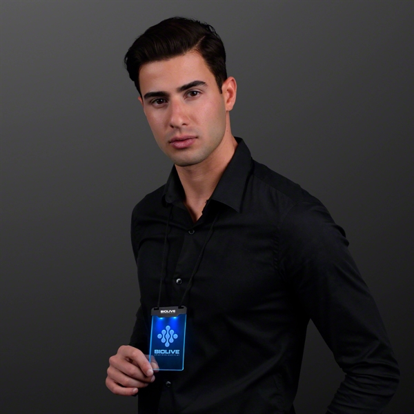 Space Glow Light Badge Necklace; Blank and Imprinted pricing... from ASI 34194 ALightPromos