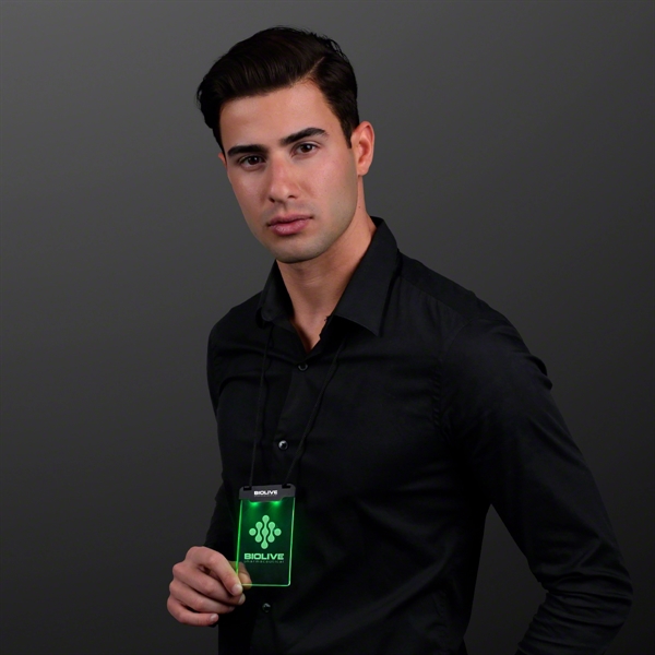 Space Glow Light Badge Necklace; Blank and Imprinted pricing... from ASI 34194 ALightPromos