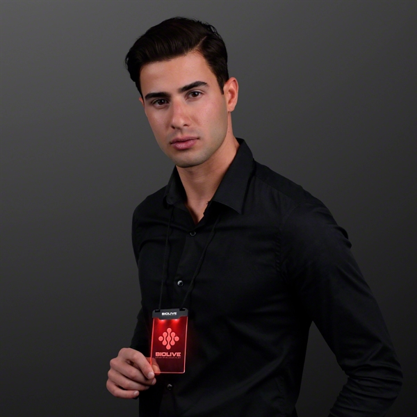 Space Glow Light Badge Necklace; Blank and Imprinted pricing... from ASI 34194 ALightPromos