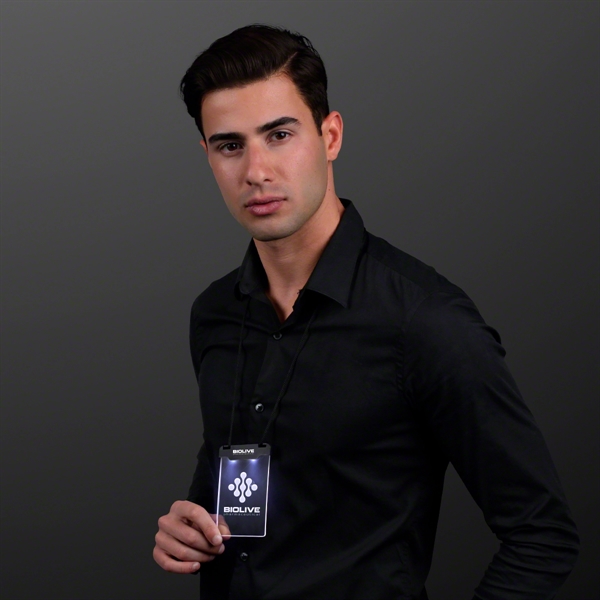 Space Glow Light Badge Necklace; Blank and Imprinted pricing... from ASI 34194 ALightPromos