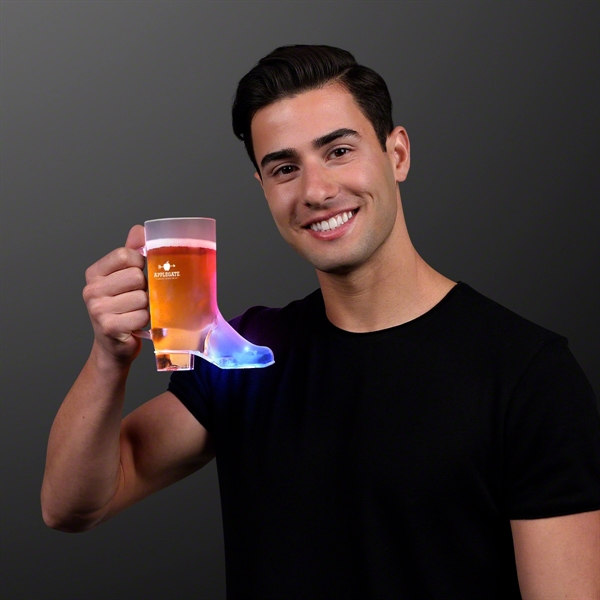 Beer Boot Mug Light Up Drinking Glass; Blank and Imprinted Pricing... from ASI 34194 ALightPromos