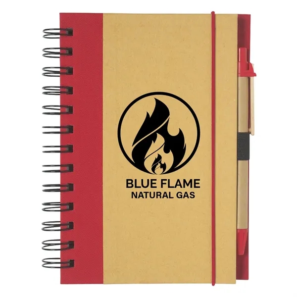 Spiral notebook and pen with elastic pen loop and elastic band... from ASI 61125 Hit Promotional Products / Hit®