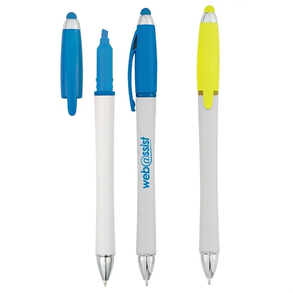 Ballpoint pen with highlighter and stylus on top.... from ASI 61125 Hit Promotional Products / Hit®