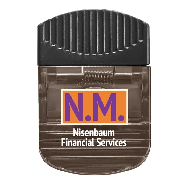 Wide Rectangle Clip.  Spring-Loaded Hinge.  Magnet on Back Side.... from ASI 61125 Hit Promotional Products / Hit®