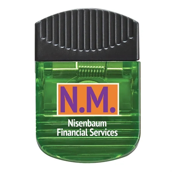 Wide Rectangle Clip.  Spring-Loaded Hinge.  Magnet on Back Side.... from ASI 61125 Hit Promotional Products / Hit®