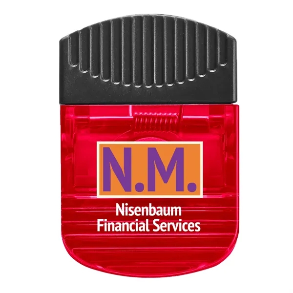 Wide Rectangle Clip.  Spring-Loaded Hinge.  Magnet on Back Side.... from ASI 61125 Hit Promotional Products / Hit®