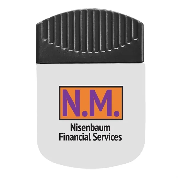 Wide Rectangle Clip.  Spring-Loaded Hinge.  Magnet on Back Side.... from ASI 61125 Hit Promotional Products / Hit®