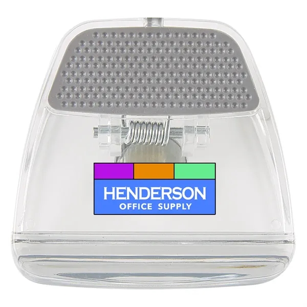 Memo clip with a top rubber grip, spring-loaded hinge, and a... from ASI 61125 Hit Promotional Products / Hit®