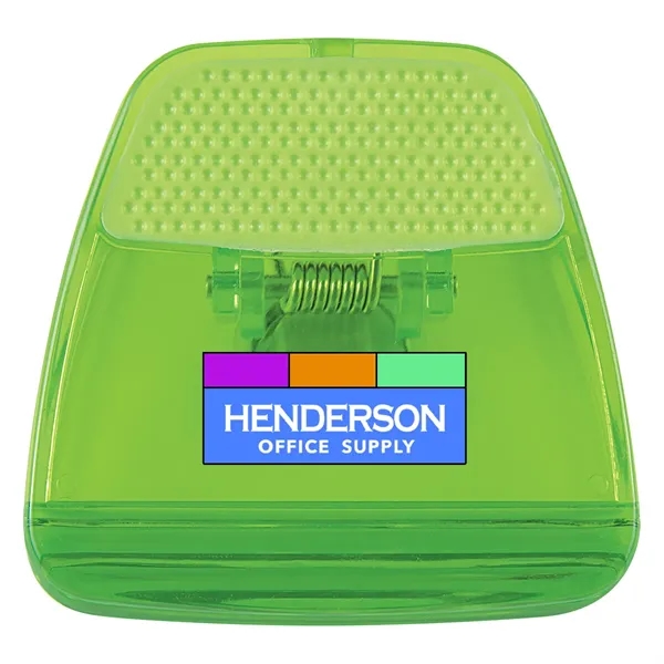 Memo clip with a top rubber grip, spring-loaded hinge, and a... from ASI 61125 Hit Promotional Products / Hit®