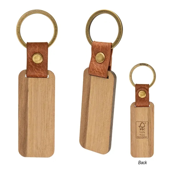 Wooden key ring with split ring attachment.... from ASI 61125 Hit Promotional Products / Hit®