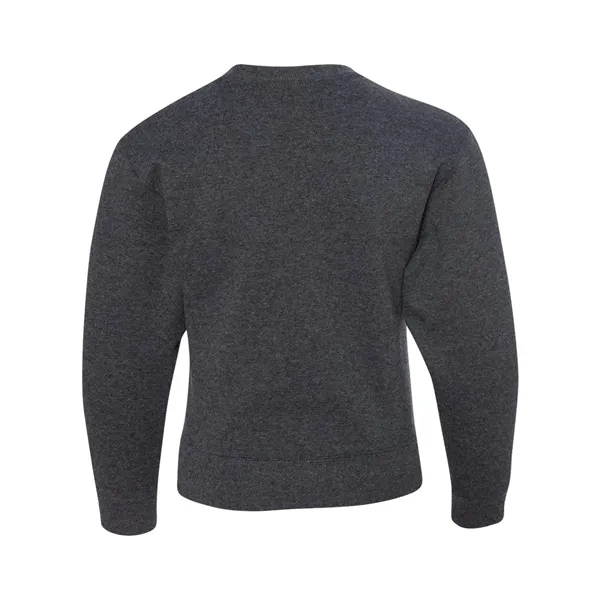 Youth 8.0 oz. 50% polyester/50% cotton crew neck sweatshirt. Blank product.... from ASI 84358 S&S Activewear