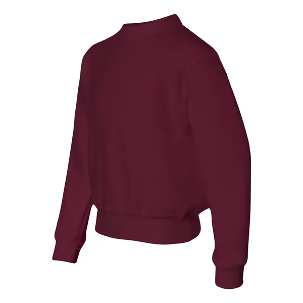 Youth 8.0 oz. 50% polyester/50% cotton crew neck sweatshirt. Blank product.... from ASI 84358 S&S Activewear