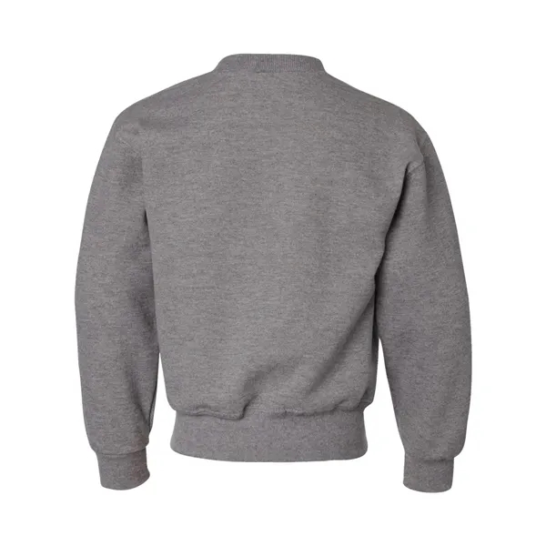 Youth 8.0 oz. 50% polyester/50% cotton crew neck sweatshirt. Blank product.... from ASI 84358 S&S Activewear