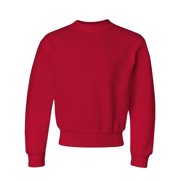 Youth 8.0 oz. 50% polyester/50% cotton crew neck sweatshirt. Blank product.... from ASI 84358 S&S Activewear