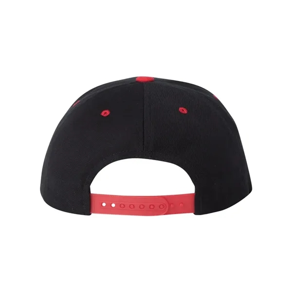 Wool blend flat bill snapback cap. Blank.... from ASI 84358 S&S Activewear