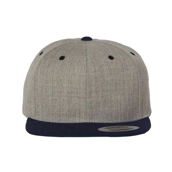 Wool blend flat bill snapback cap. Blank.... from ASI 84358 S&S Activewear