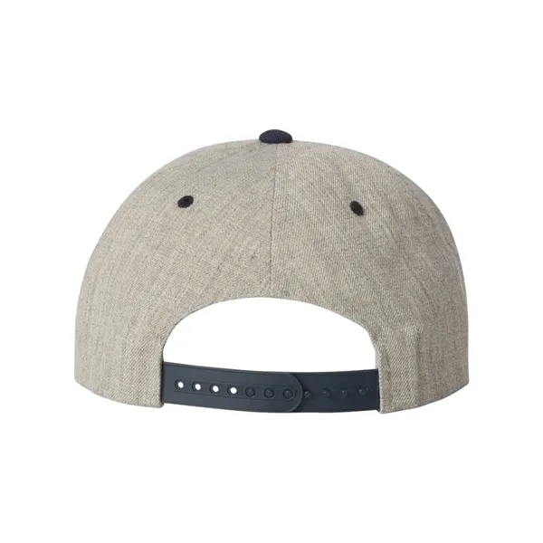 Wool blend flat bill snapback cap. Blank.... from ASI 84358 S&S Activewear