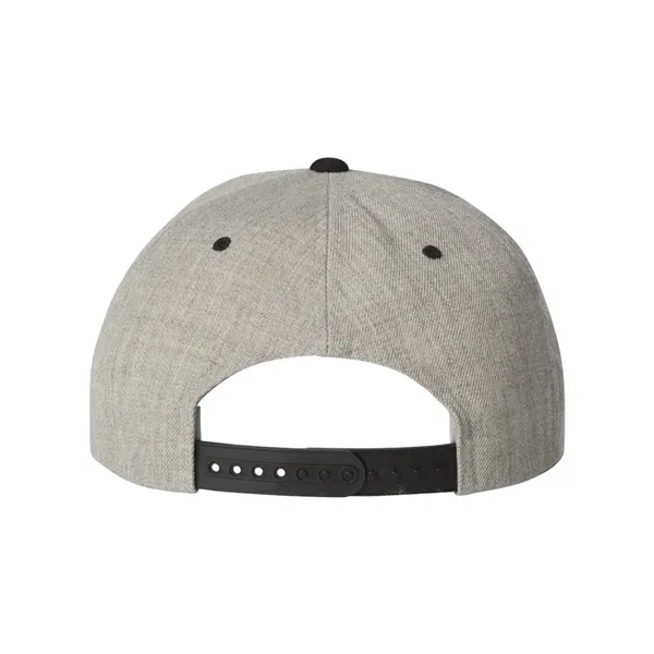 Wool blend flat bill snapback cap. Blank.... from ASI 84358 S&S Activewear