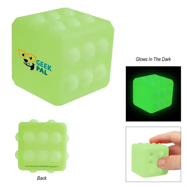 Glow-In-The-Dark Push Pop Cube... from ASI 61125 Hit Promotional Products / Hit®