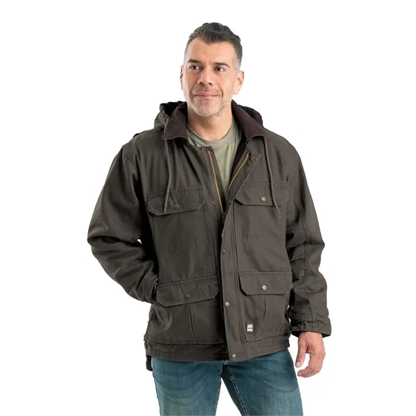 Berne Apparel Heartland Washed Duck Zip-Off Hooded Coat... from ASI 84358 S&S Activewear